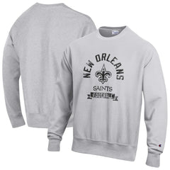 New Orleans Saints Champion Reverse Weave Fleece Pullover Sweatshirt