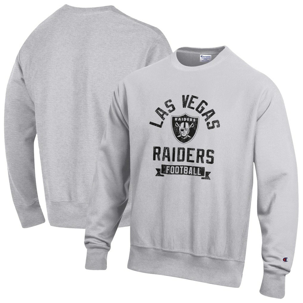 Las Vegas Raiders Champion Reverse Weave Fleece Pullover Sweatshirt