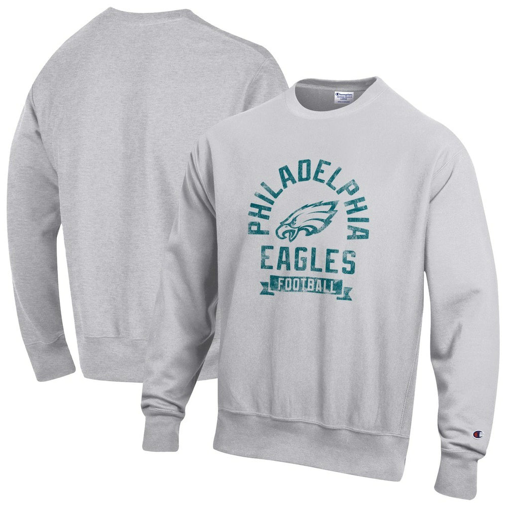 Philadelphia Eagles Champion Reverse Weave Fleece Pullover Sweatshirt