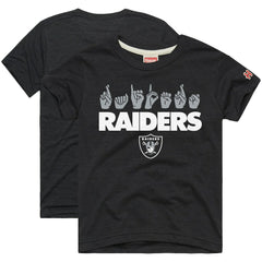 Las Vegas Raiders Homage Youth Love Sign x ASL 2.0 Tri-Blend T-Shirt