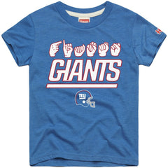 New York Giants Homage Youth Love Sign x ASL 2.0 Tri-Blend T-Shirt