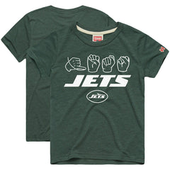 New York Jets Homage Youth Love Sign x ASL 2.0 Tri-Blend T-Shirt