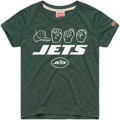 New York Jets Homage Youth Love Sign x ASL 2.0 Tri-Blend T-Shirt