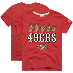 San Francisco 49ers Homage Youth Love Sign x ASL 2.0 Tri-Blend T-Shirt