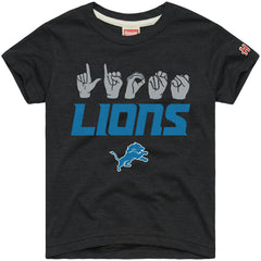 Detroit Lions Homage Youth Love Sign x ASL 2.0 Tri-Blend T-Shirt