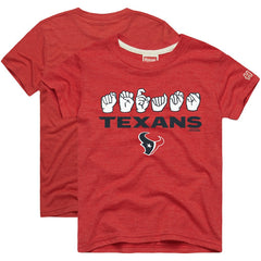 Houston Texans Homage Youth Love Sign x ASL 2.0 Tri-Blend T-Shirt