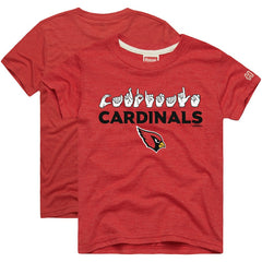 Arizona Cardinals Homage Youth Love Sign x ASL 2.0 Tri-Blend T-Shirt