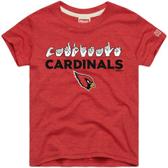 Arizona Cardinals Homage Youth Love Sign x ASL 2.0 Tri-Blend T-Shirt