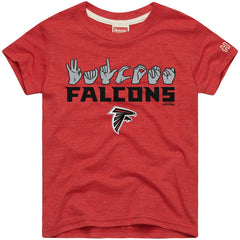 Atlanta Falcons Homage Youth Love Sign x ASL 2.0 Tri-Blend T-Shirt