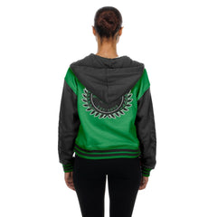 Philadelphia Eagles New Era Women's Throwback Full-Snap Hooded Jacket