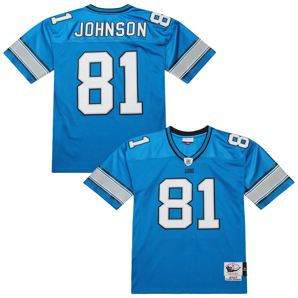 Detroit Lions Mitchell & Ness Calvin Johnson 2007 Authentic Throwback Retired Player Jersey