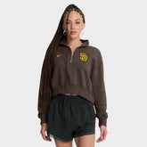 San Diego Padres Nike Women's Primetime Phoenix Fleece Half-Zip Sweatshirt | MLB Shop
