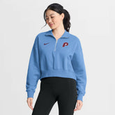 Philadelphia Phillies Nike Women's Primetime Phoenix Fleece Half-Zip Sweatshirt | MLB Near me