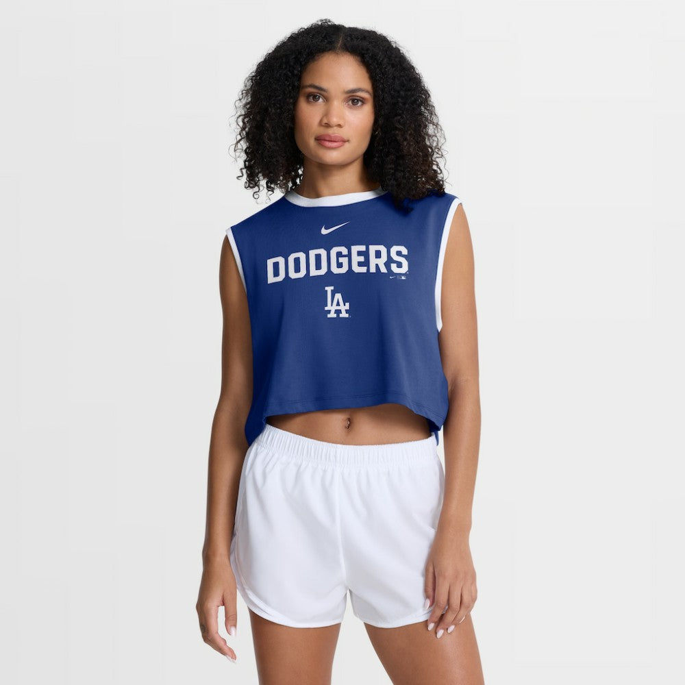 Los Angeles Dodgers Nike Women's Primetime Loose Dri-FIT Cropped Tank Top | MLB For sale