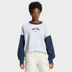 New York Yankees Nike Women's Oversized High Hip Fleece Sweatshirt | MLB Sale