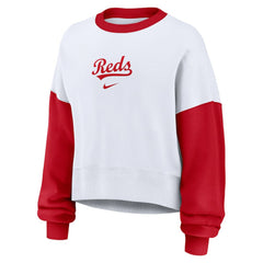 Cincinnati Reds Nike Women's Oversized High Hip Fleece Sweatshirt | MLB Near me