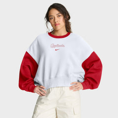 St. Louis Cardinals Nike Women's Oversized High Hip Fleece Sweatshirt | MLB Online