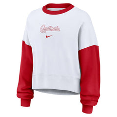 St. Louis Cardinals Nike Women's Oversized High Hip Fleece Sweatshirt | MLB Online