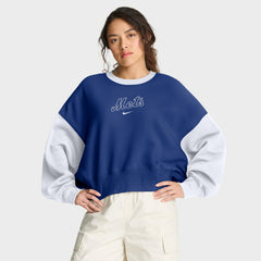 New York Mets Nike Women's Oversized High Hip Fleece Sweatshirt | MLB US