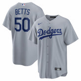 Mookie Betts Los Angeles Dodgers Road Replica Jersey - Gray