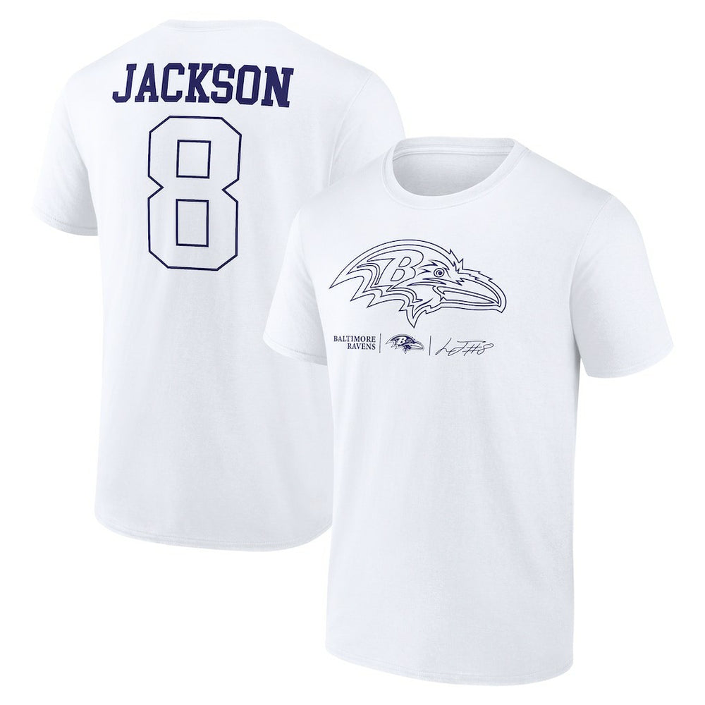 Baltimore Ravens Lamar Jackson Tonal Name & Number T-Shirt