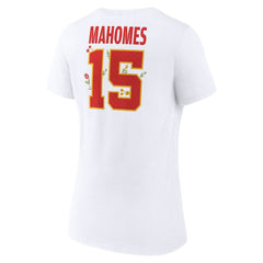 Kansas City Chiefs Patrick Mahomes Women's Floral Name & Number V-Neck T-Shirt