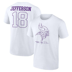 Minnesota Vikings Justin Jefferson Tonal Name & Number T-Shirt