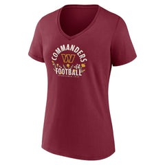 Washington Commanders Jayden Daniels Women's Floral Name & Number V-Neck T-Shirt