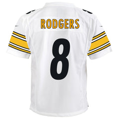 Aaron Rodgers Pittsburgh Steelers Youth Game Jersey – White