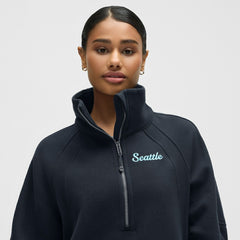 Seattle Kraken lululemon Women's Long Scuba Oversized Half-Zip Funnel Neck For Sale