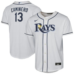 Junior Caminero Tampa Bay Rays Nike Youth Home Replica Player Jersey | MLB For sale