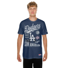 Los Angeles Dodgers New Era Oversized Throwback Distressed T-Shirt | MLB For sale