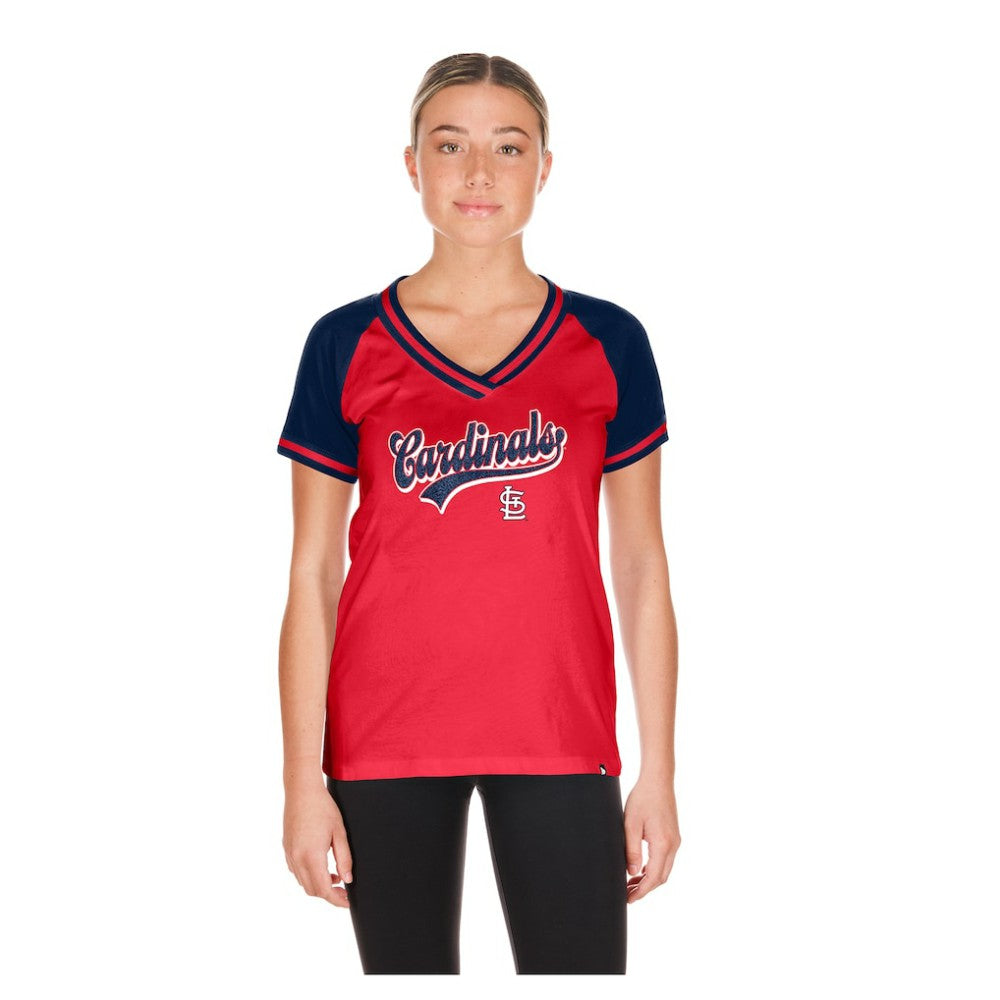 St. Louis Cardinals New Era Women's Gameday V-Neck T-Shirt | MLB Discount