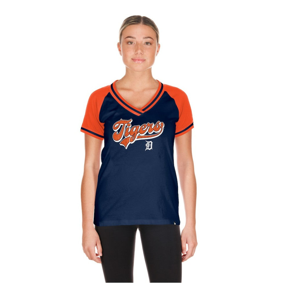 Detroit Tigers New Era Women's Gameday V-Neck T-Shirt | MLB For sale