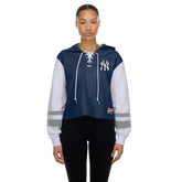 New York Yankees New Era Women's Boxy Lace-Up Hoodie | MLB Near me