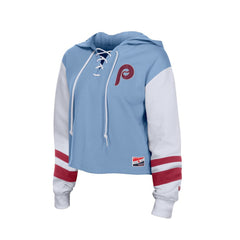 Philadelphia Phillies New Era Women's Boxy Lace-Up Hoodie | MLB Near me