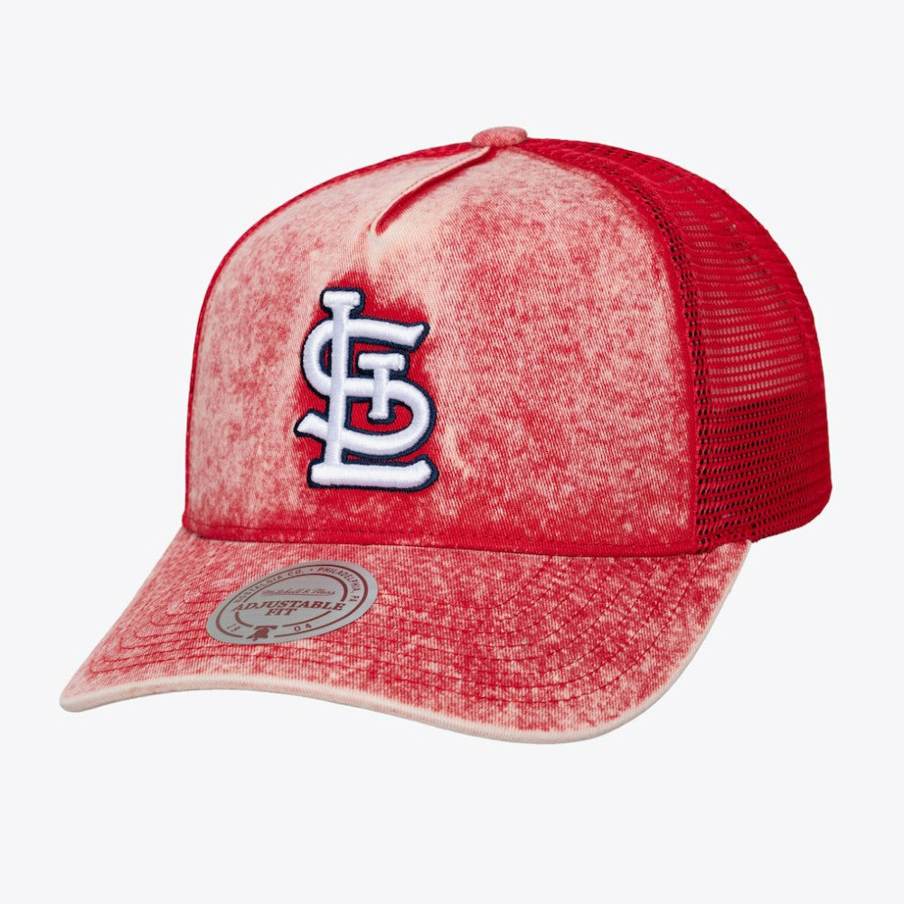 St. Louis Cardinals Mitchell & Ness Unisex Gameday Adjustable Trucker Hat | MLB Discount