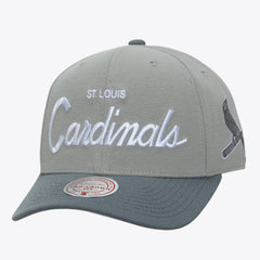 St. Louis Cardinals Mitchell & Ness Thunderstorm Head Coach Pro-Crown Adjustable Hat | MLB Outlet