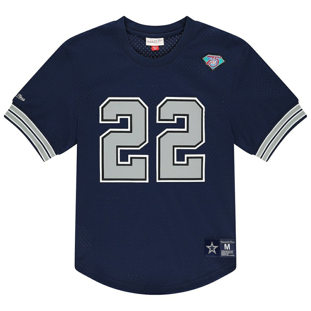 Dallas Cowboys Mitchell & Ness Emmitt Smith Retired Player Name & Number Mesh T-Shirt