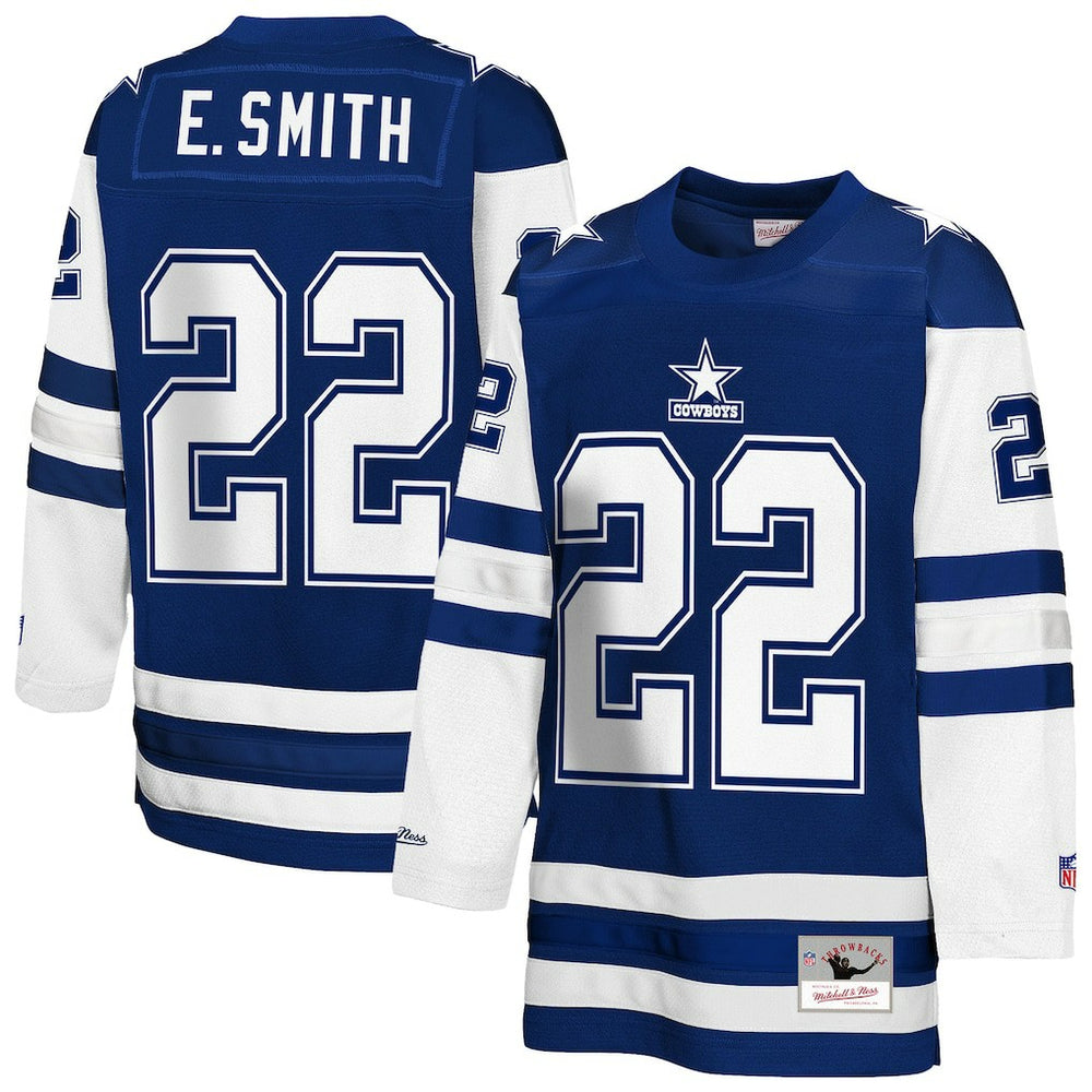 Dallas Cowboys Mitchell & Ness Emmitt Smith Youth Hockey Fashion Jersey