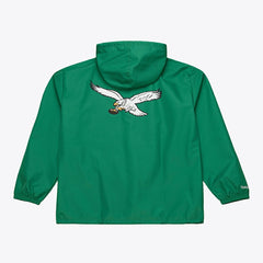 Philadelphia Eagles Mitchell & Ness Coaches Full-Snap Hooded Windbreaker Jacket
