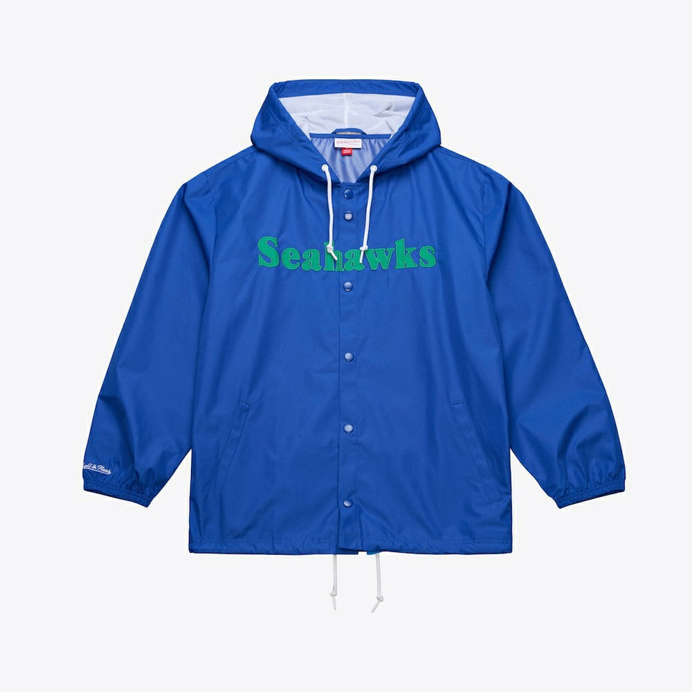 Seattle Seahawks Mitchell & Ness Coaches Full-Snap Hooded Windbreaker Jacket