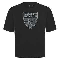 Kansas City Royals Levelwear Oversized Luxe Signature Knit Buckler T-Shirt | MLB Discount