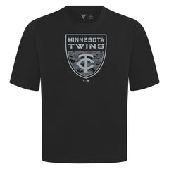 Minnesota Twins Levelwear Oversized Luxe Signature Knit Buckler T-Shirt | MLB Discount