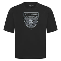 St. Louis Cardinals Levelwear Oversized Luxe Signature Knit Buckler T-Shirt | MLB Online