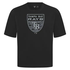 Tampa Bay Rays Levelwear Oversized Luxe Signature Knit Buckler T-Shirt | MLB Shop
