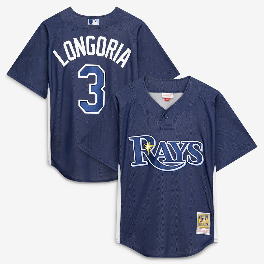 Evan Longoria Tampa Bay Rays Mitchell & Ness Authentic Batting Practice Jersey | MLB Outlet