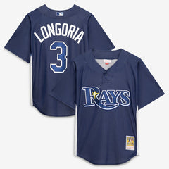 Evan Longoria Tampa Bay Rays Mitchell & Ness Authentic Batting Practice Jersey | MLB Outlet