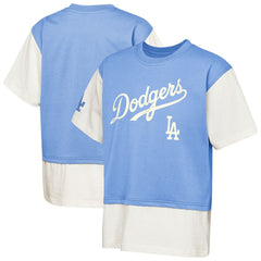 Los Angeles Dodgers Outerstuff Youth Ultimate Pastels Premium Double Run T-Shirt | MLB Shop