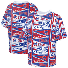 Chicago Cubs Outerstuff Youth All-Over Pennant T-Shirt | MLB Sale